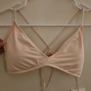 Light pink bikini top. Tamarindo Top in Azalea by carve designs